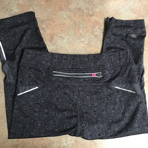 Athleta | Grey Asphalt Starfruit Bare To Run Capri - Picture 3 of 11